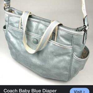 Coach Light Blue Baby Bag